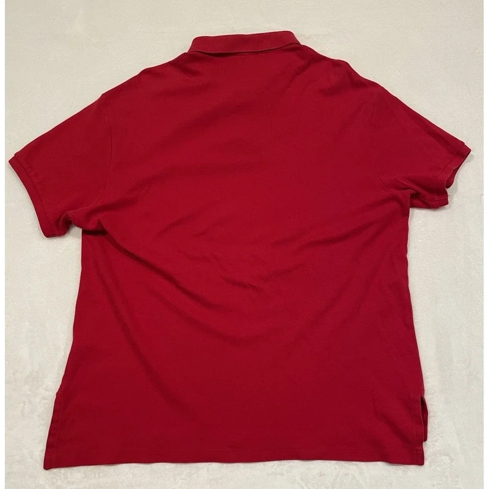 Polo Ralph Lauren Mens XL Custom Fit Red Short Sleeve Pony‎ Logo Polo Shirt